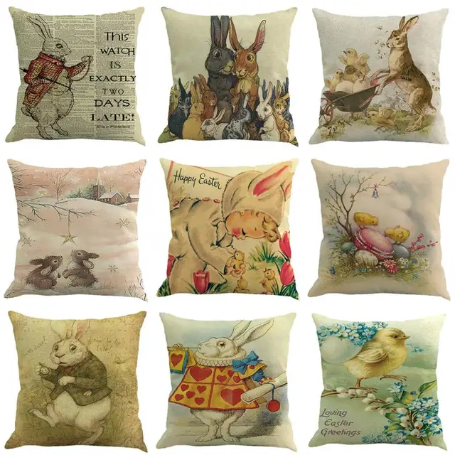 2018 Nuovo Coperture per Cuscini 45*45 di Pasqua Coperture per Cuscini s Divano 2018 Nuovo Coperture per Cuscini 45*45 di Pasqua Coperture per Cuscini s Divano