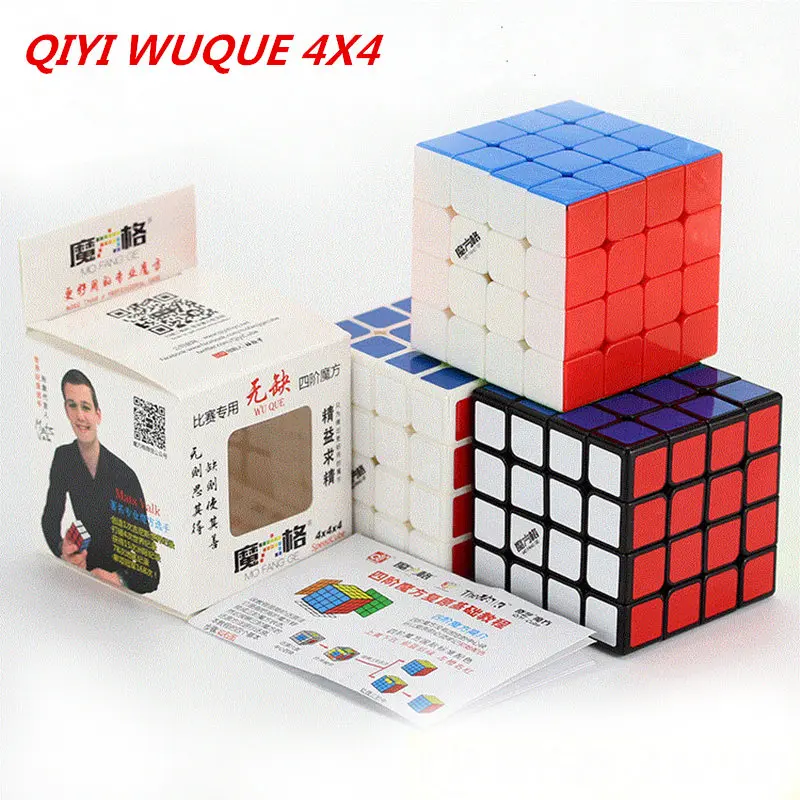 

QI YI WUQUE 4x4 Magic Cube, A 4x4 Refined For Competition Speed Cube , Black and Stickerless Cubo Magico Toys For Children