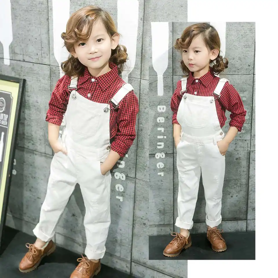 girls cotton overalls