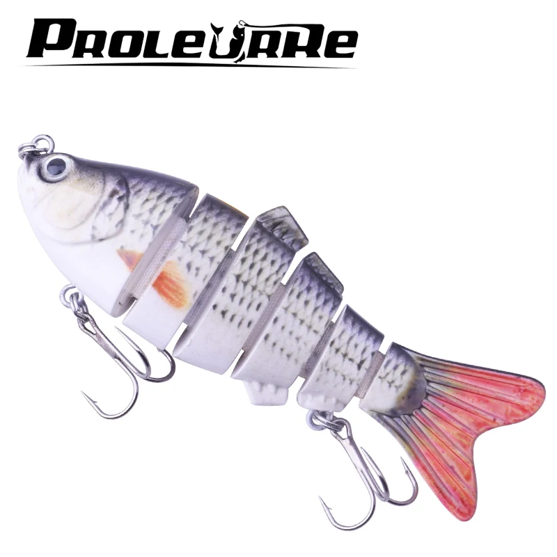 

Proleurre 1pcs 10cm 18g Fishing Wobblers 6 Segments Swimbait Crankbait winter Fishing Lure Bait with Artificial Hooks Tackle