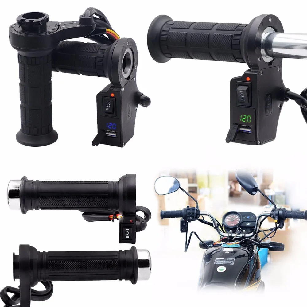 Универсальный 1 пара МОТОЦИКЛ рукоятки Электрический ручка мотоцикл ручки Установить нагреватель набор отопления ручка 12 В