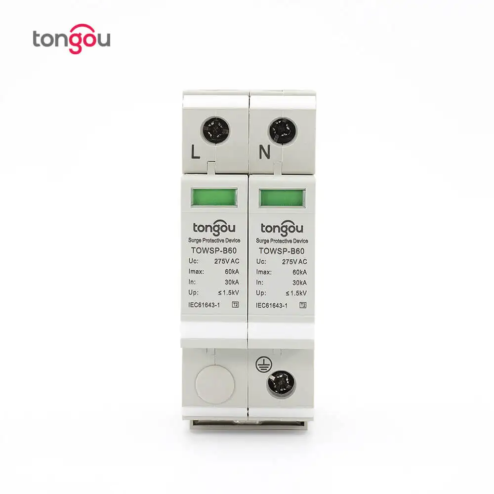 Goedkoop SPD 1 P N 30KA ~ 60KA B ~ 275VAC Huis Overspanningsbeveiliging Bescherming Beschermende Low voltage Afleider Apparaat