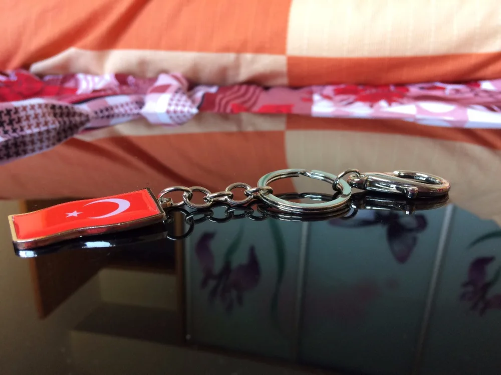 Turkey flag Keychain laday bag /car key ring Turkish key holder jewelry