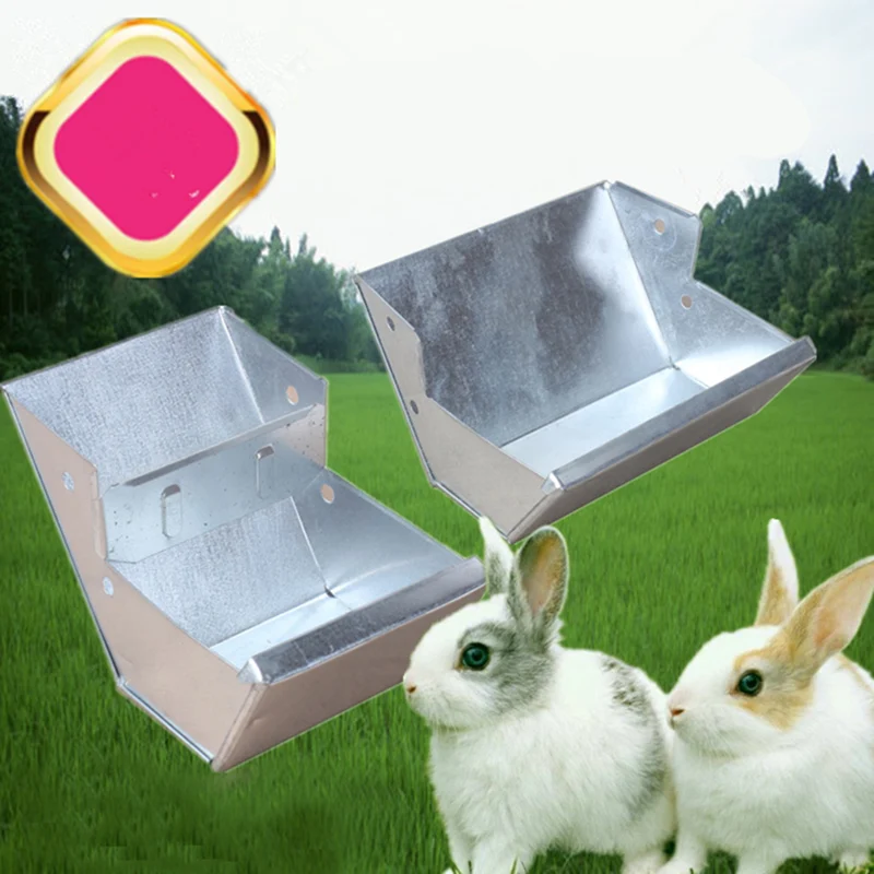 Rabbit Hutch Drinking Bowl For rabblts Feedr Trough Feeder Rrbbit