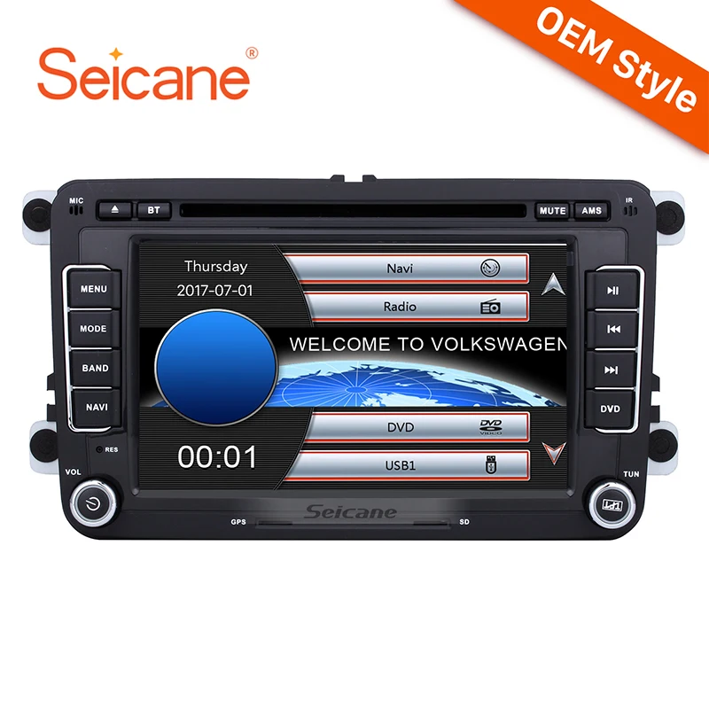 

Seicane WinCE 6.0 2Din 7" Car Stereo Radio GPS Navigation Multimedia Player For VW Golf T5 Jetta Skoda Octavia Yeti Polo Tiguan