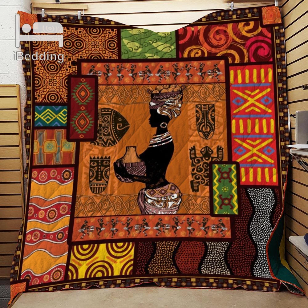 

Ancient Pattern Customize Printed Quilt Blanket Twin Full/Queen King Size Dropshipping
