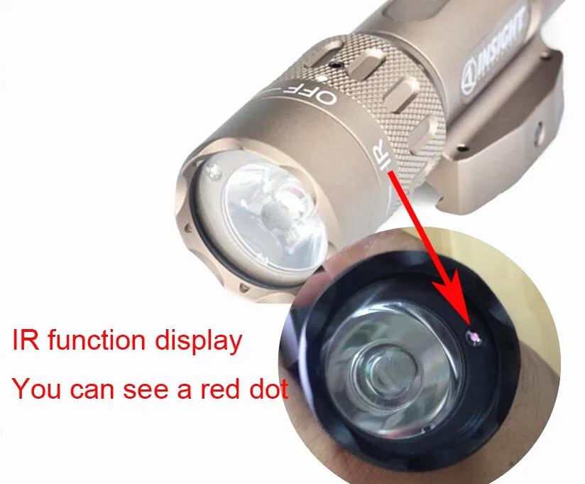Noite-evolução Tático Lanterna Infravermelha Vermelho ir Rifle Fold Montar Caça Lâmpada Arma Armas Luz Ne08036 Wmx200 16 Luzes de armas