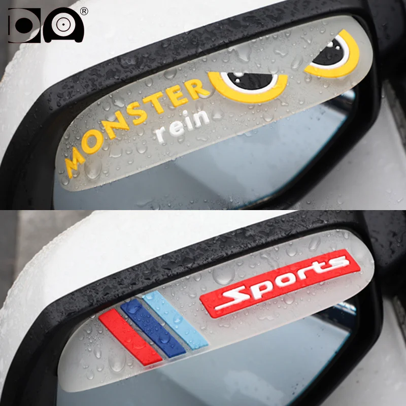 2 pieces Car rearview mirror rain shade eyebrow Universal waterproof soft gum fit for Renault