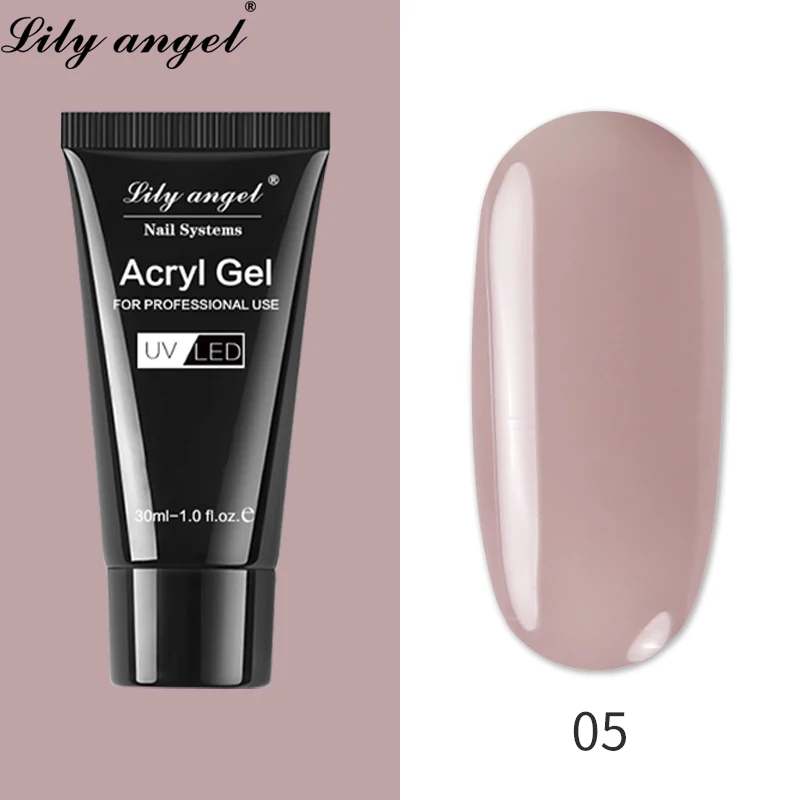 Акриловый гель Lily Angel, Кристальный полигель для ногтей, 30 мл, УФ-гель для ногтей, быстрая сушка, Гель-лак для дизайна, желе, удлинение, SJJ1-36 - Цвет: 5