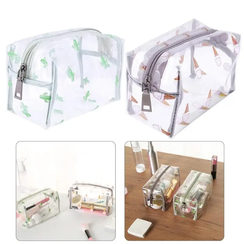  Waterproof Travel Transparent PVC Cosmetic Makeup Bag Toiletry Case Holder Pouch Make Up Bags Handb