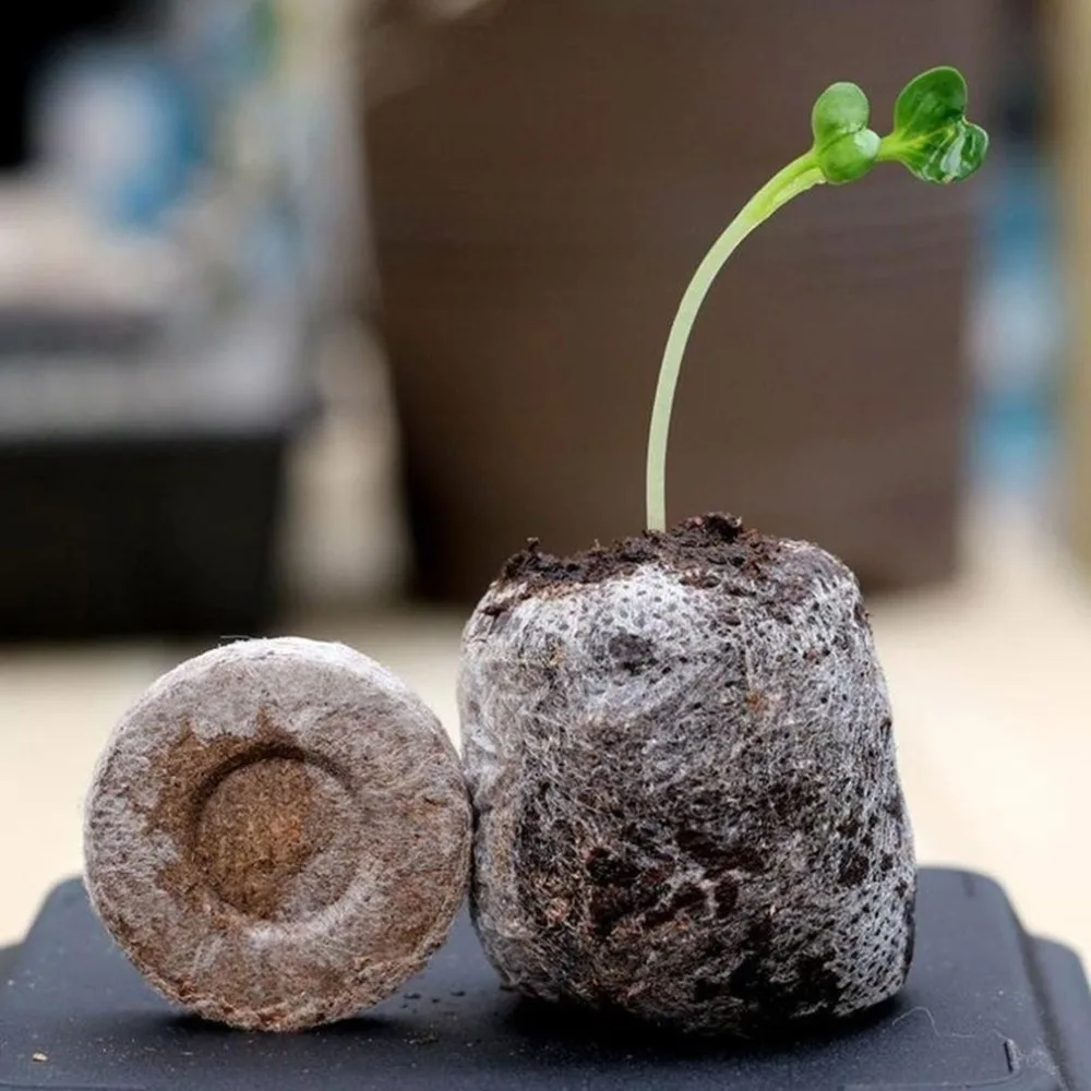 

5pcs 30mm Peat Pellets Seed Starting Plugs Pallet Seedling Soil Block Efficiency Rapid Expansion For Transplanting Planting