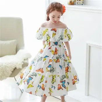 

2019 New Summer Children Girls Print Flower Bohemian Beach Dress Kids Dresses For Girls Baby Girl Dresses Clothes Vestidos L138