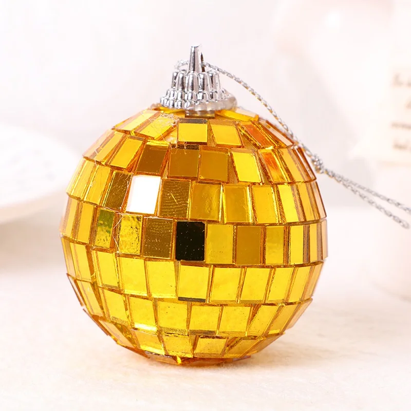 Рождественские украшения, цветное зеркало, анти шар бар, диско шар Свадебный стеклянный шар украшения торта - Цвет: Gold