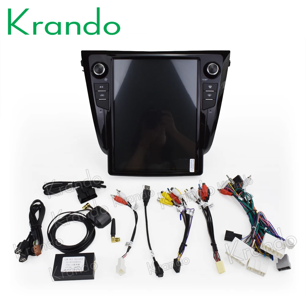 Flash Deal Krando Android 8.1 12.1" Vertical screen car headunit radio navigation multimedia system for Nissan X-TRAIL Qashqai 2013-2017 2