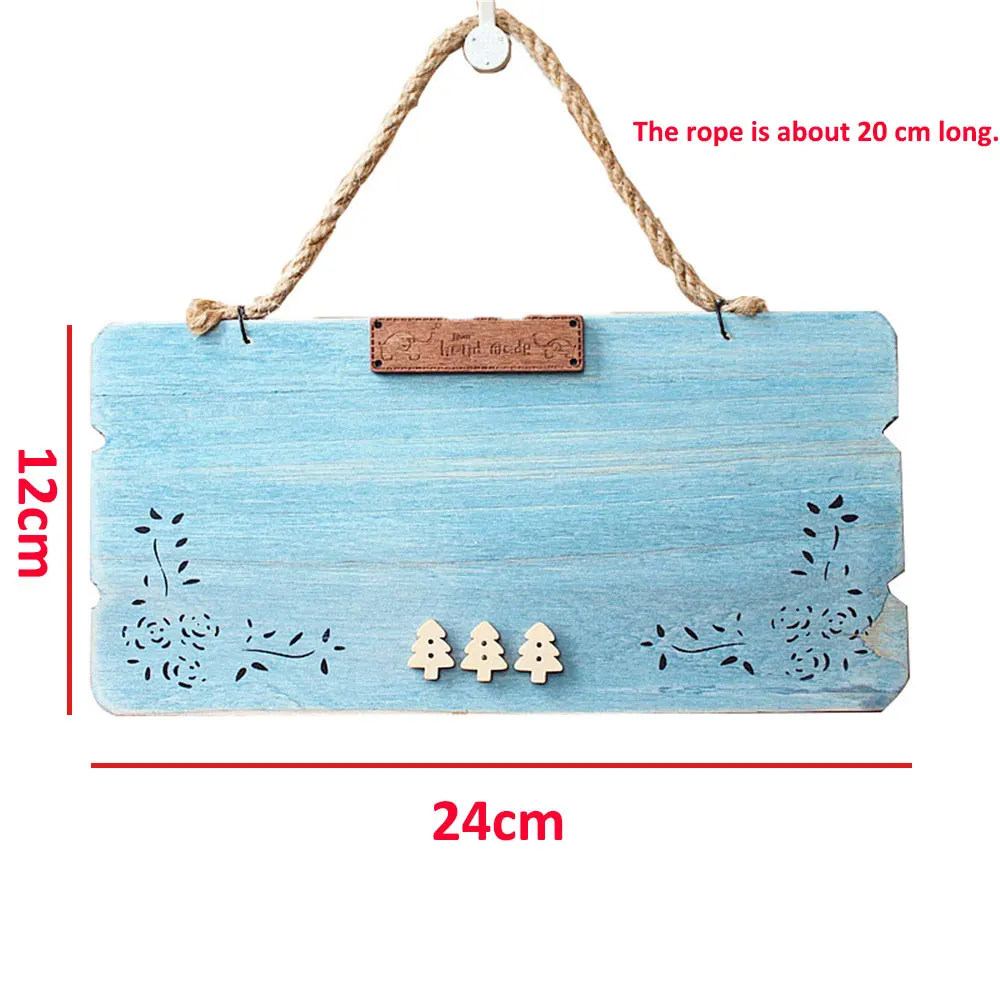 Vintage Style Wooden Wall Hanging Decoration Board Handmade Rustic Signs Q2Q3