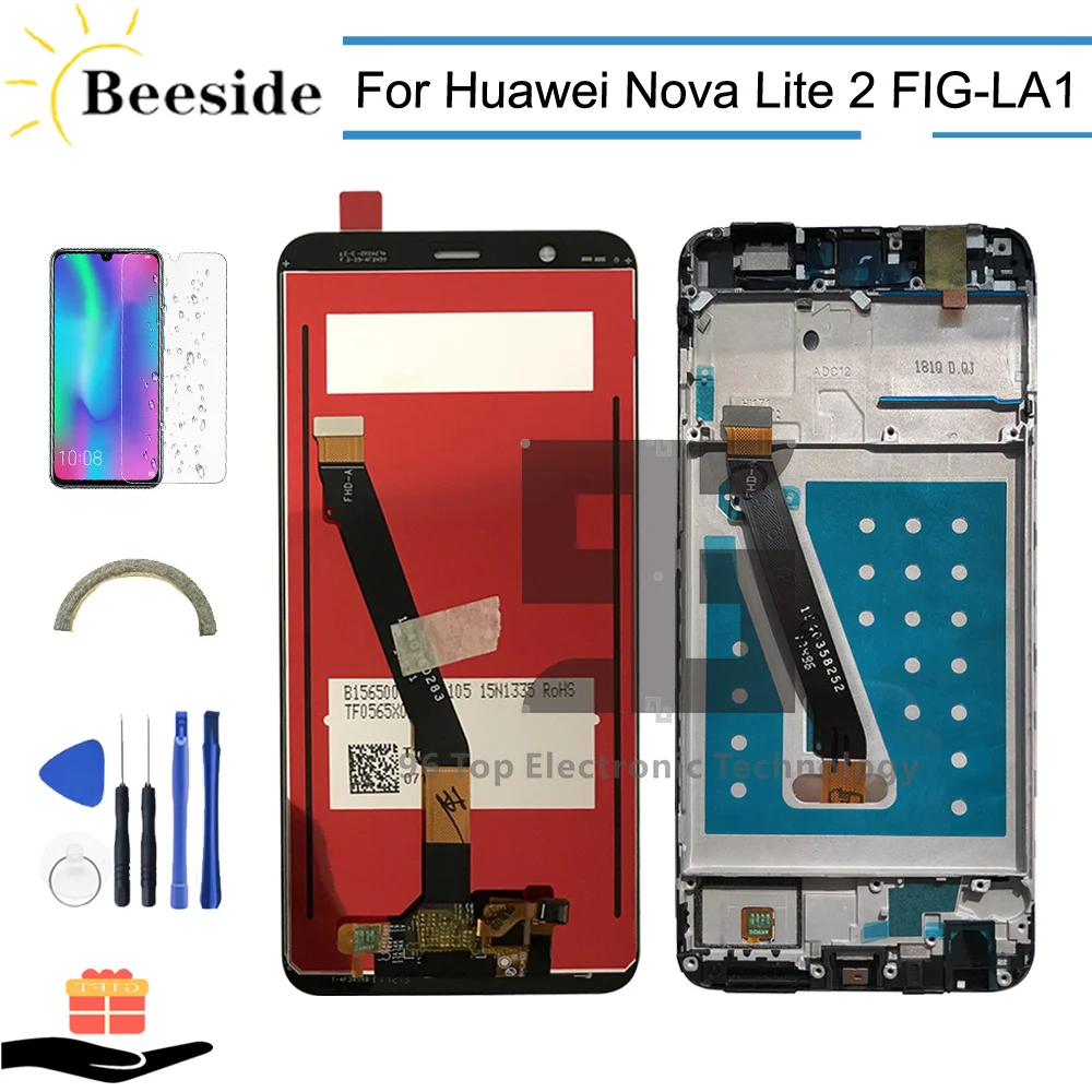 AA+ качественный ЖК-дисплей+ рамка для Huawei NOVA Lite 2 FIG-LA1(не для Nova Lite) ЖК-дисплей с сенсорным экраном дигитайзер сборка Замена