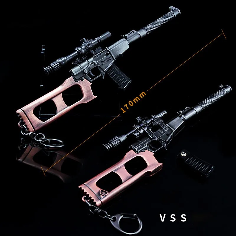 Mini Diecast Kirsite VSS Sniper Rifle Weapon Toys Winner Chicken Dinner