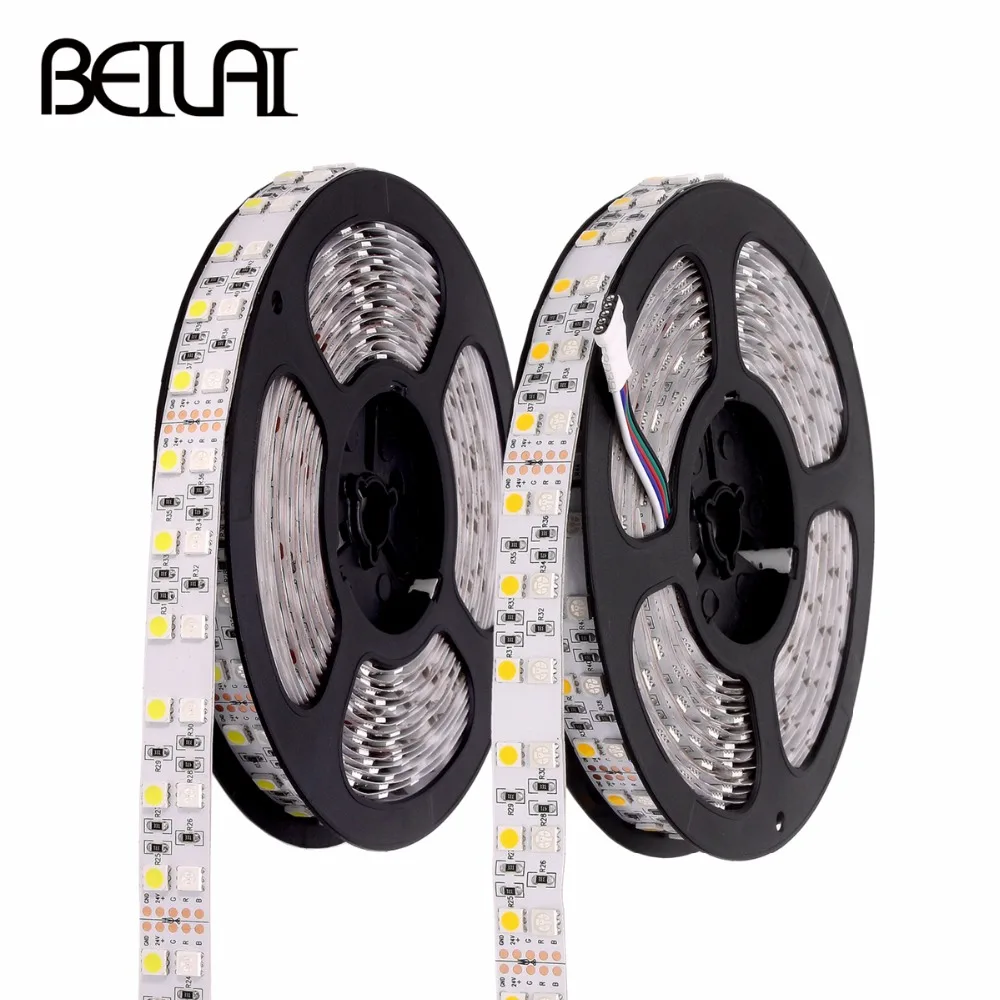 buy RGB LED Strip Waterproof DC 24V 5050 120LEDs m Double Row RGBW RGBWW LED Light Strip Flexible Neon Tape Luz Christmas Decoration