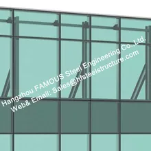 Фотогальванические клетки вентилируемые фасадные занавес стены одиночное стекло поликристаллический или один кристаллический компонент