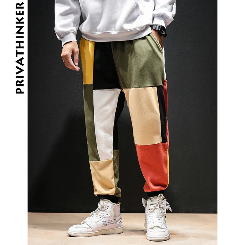 Privathinker Patchwork Color Harem Pants Men 2020 Mens Streetwear Casual Joggers Pants Male Autumn Vintage Cotton Sweatpants Privathinker Patchwork Color Harem Pants Men 2020 Mens Streetwear Casual Joggers Pants Male Autumn Vintage Cotton Sweatpants
