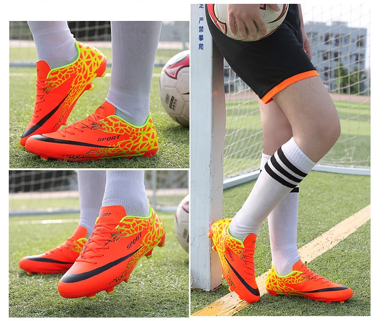 Для мужчин для мальчиков футбольные бутсы Открытый шипы Футбол с шипами футбольная сапоги обучение молодежи кроссовки спортивная обувь Размеры 33-44