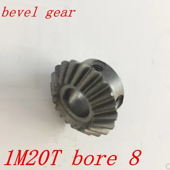 

1 pair 1M20T 5mm/ 6mm/ 8mm meatel Bevel Gear 1 Modulus 20 Teeth bevel gear 90 Degree Drive Commutation