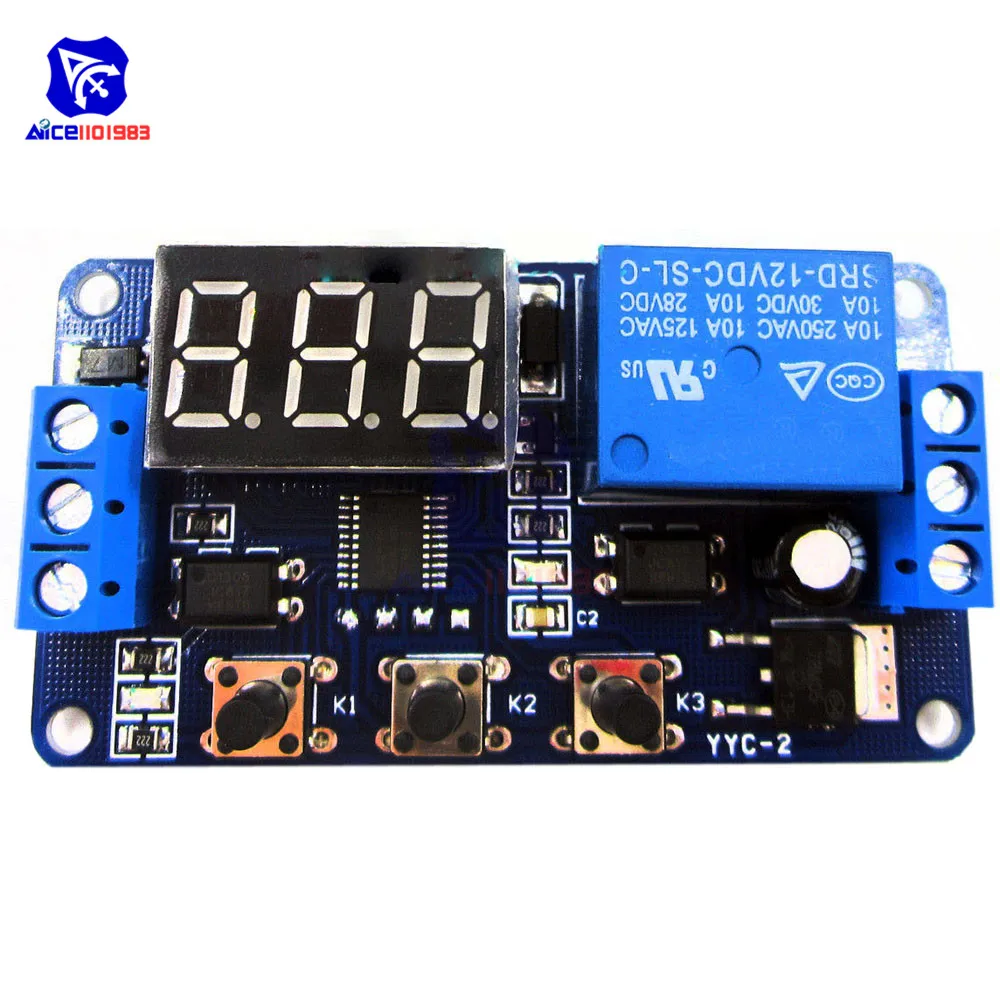 ECSiNG 1Pc LED Trigger Countdown Timer 3-cijferige Display tijd Relais ECSiNG 1Pc LED Trigger Countdown Timer 3-cijferige Display tijd Relais