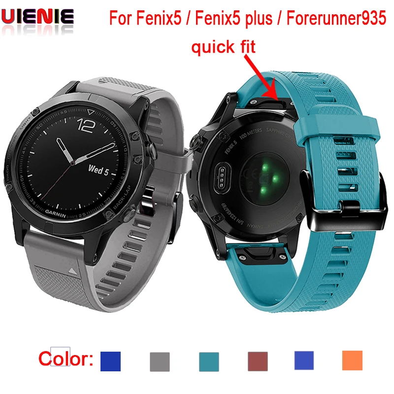 

for Garmin Fenix 5 /5plus Quick fit 22mm bracelet Strap smart Watch band Silicone Easyfit Band for Forerunner 935/Approach S60