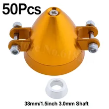 50 шт./лот 38 мм 1,5 дюйма сплав складной Опора Spinner 3,0 мм Вал адаптер 6 мм RC части самолета