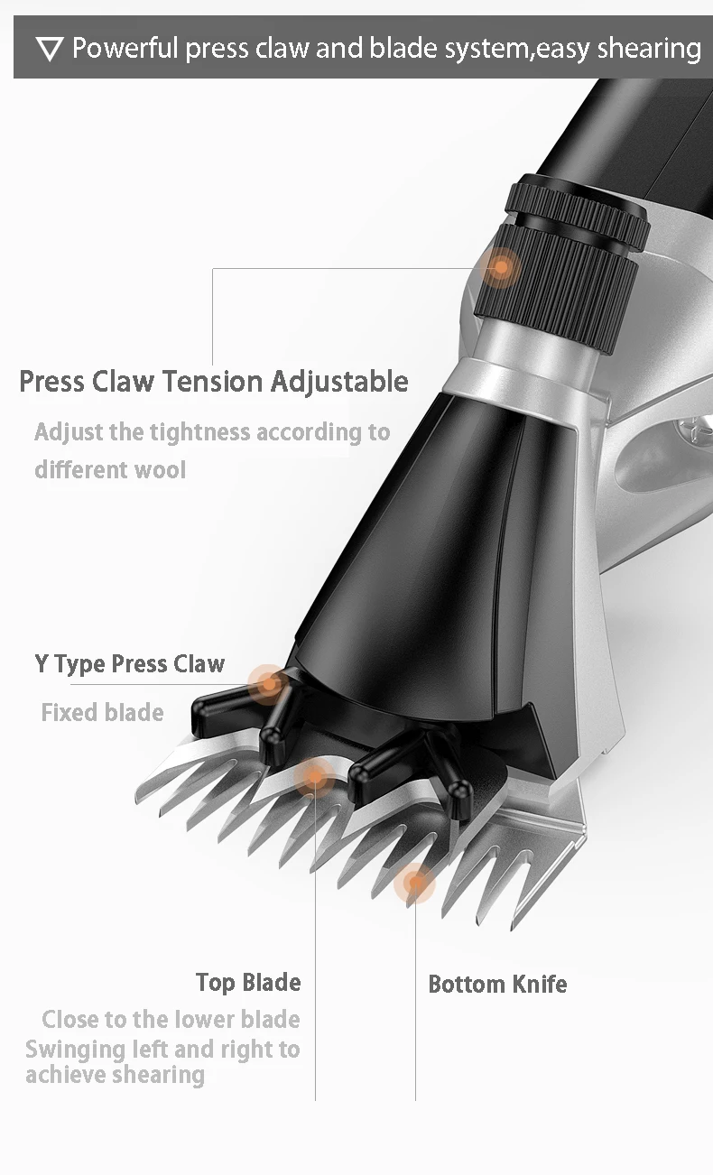 Высокая Мощность бритья шерсть фейдер электронный станок для стрижки ножницы для шерсти режа ножницы для стрижки волос