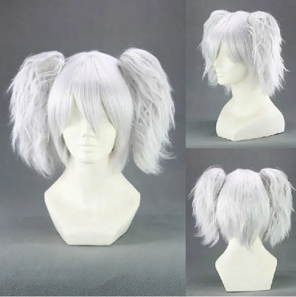 

Darker than Black Sliver Cosplay Wig with Double Ponytail Wigs Sakata Gintoki Cosplay Women Hair Wigs