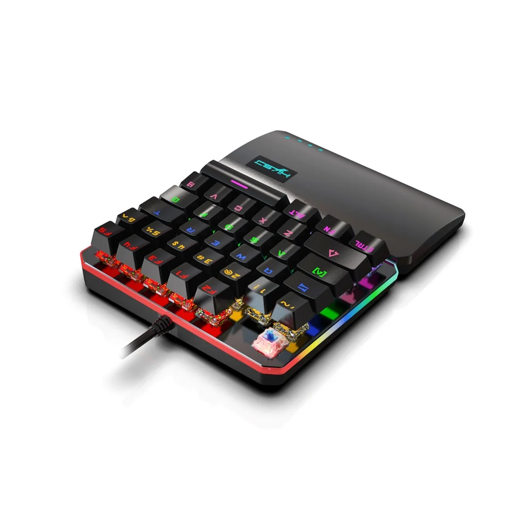 Новая Проводная USB клавиатура ZERODATE HXSJ с RGB подсветкой 35 клавиш Механическая