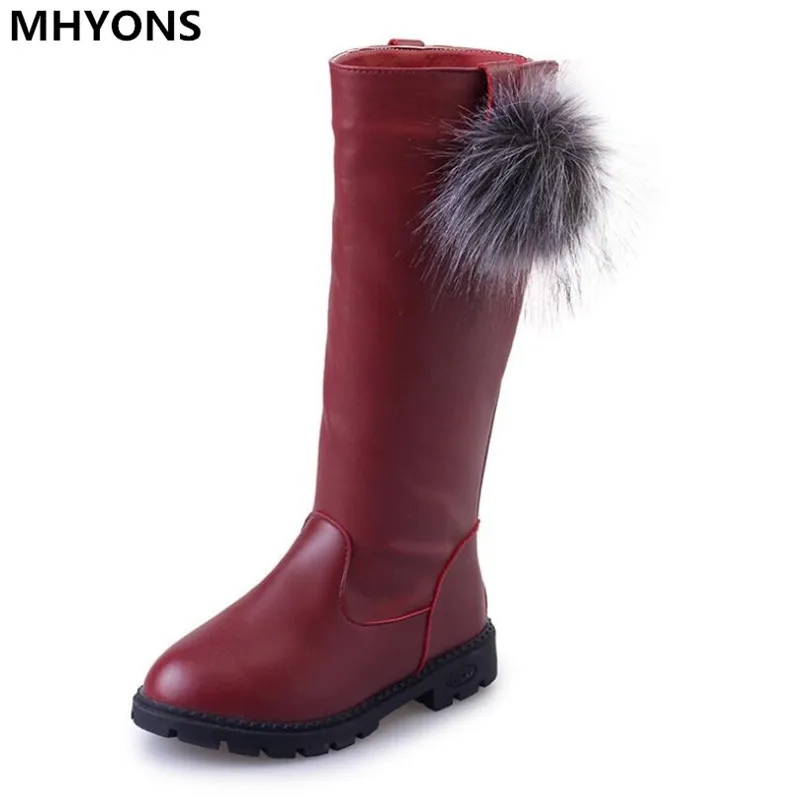 Aliexpress.com Buy 2018 New Brand Warm Girls Snow Boots With Bow tie Warm Plush Kids Boots Winter Boots For Children High Boot for Girls Shoes ZIP