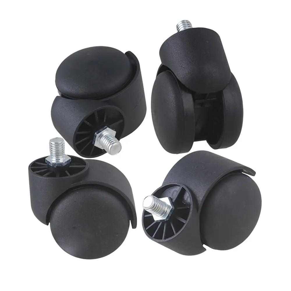 النايلون كرسي مكتب عجلات التفاف الأثاث عجلات الفولاذ المقاوم للصدأ المسمار موضوع الجذعية أريكة سرير رف البضائع تخزين الرف حزمة من 5