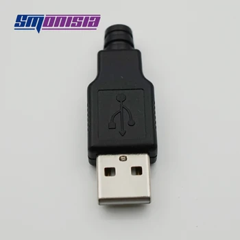 

Smonisia 100pcs 2.0 usb Male Plug USB 2.0 Male Connector plug welding Data OTG line Connector DIY accessories