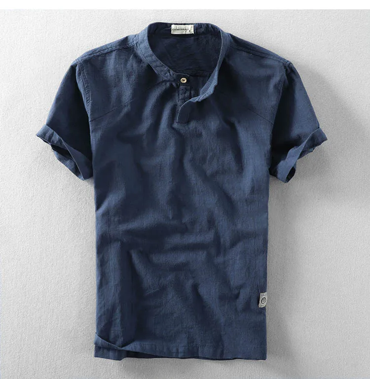 2020 schinteon men casual algodão camisa de