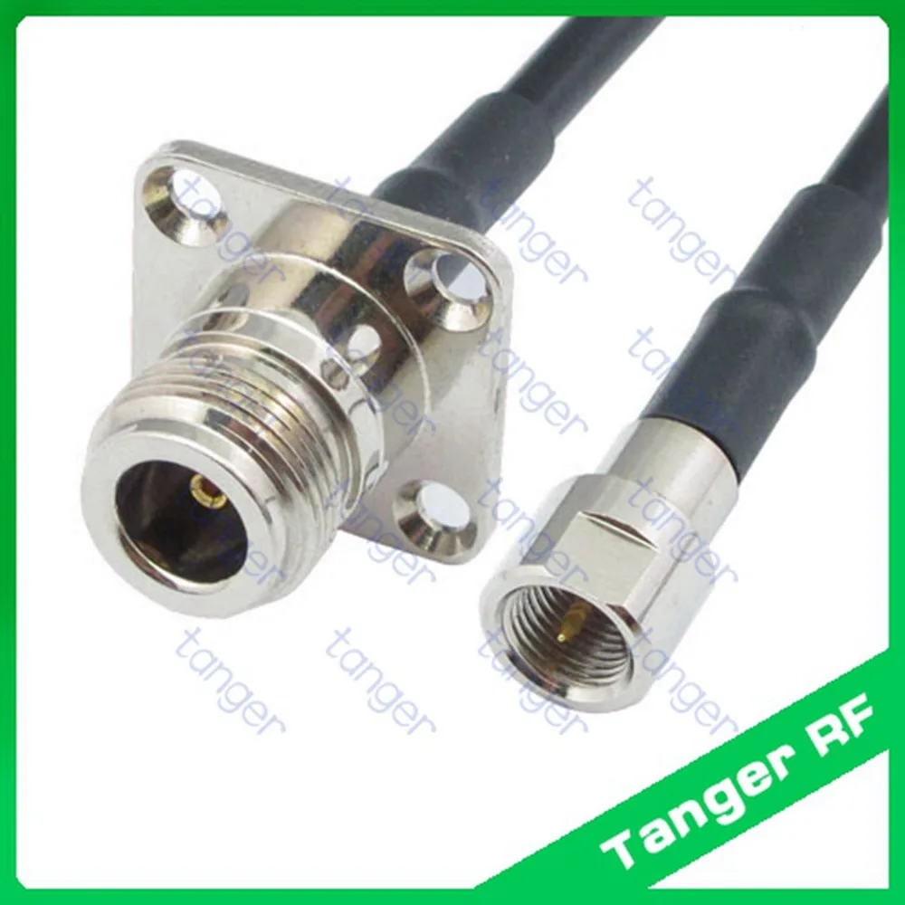 

Hot Selling Tanger FME male plug to N female jack 4four hole panel straight RF RG58 Pigtail Jumper Coaxial Cable 40inch 100cm