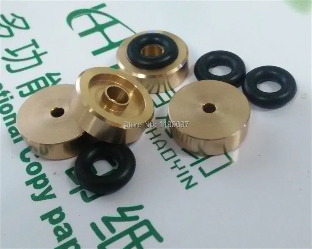 

Rubber Ring Shock Absorber Top Aluminum Machine Foot Amplifier Feet Speaker Turntable Feet 25*8MM 4PCS Free Shipping