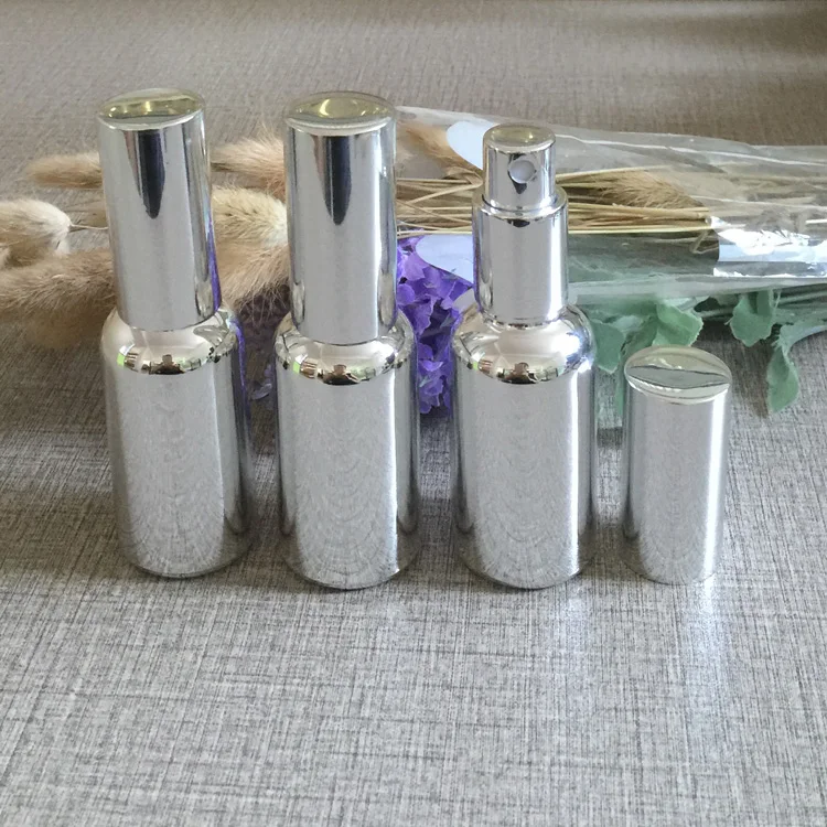 

50pcs/lot 30ml glass silver plated refillable empty atomiser spray perfume bottle, 1 oz glass perfume container with sprayer