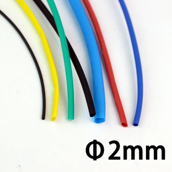 

1meter/lot 2mm Heat Shrink Tube 2:1 ratio Tubing Heatshrink Shrinkable Wrap Wire Cable Sleeve Kit pls use heat gun high quality