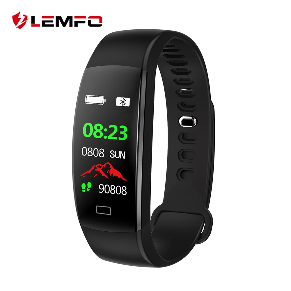 LEMFO Smart Fitness Bracelet Men Color Screen IP68 Waterproof Blood Pressure Heart Rate Monitor Wristband for Android IOS LEMFO Smart Fitness Bracelet Men Color Screen IP68 Waterproof Blood Pressure Heart Rate Monitor Wristband for Android IOS