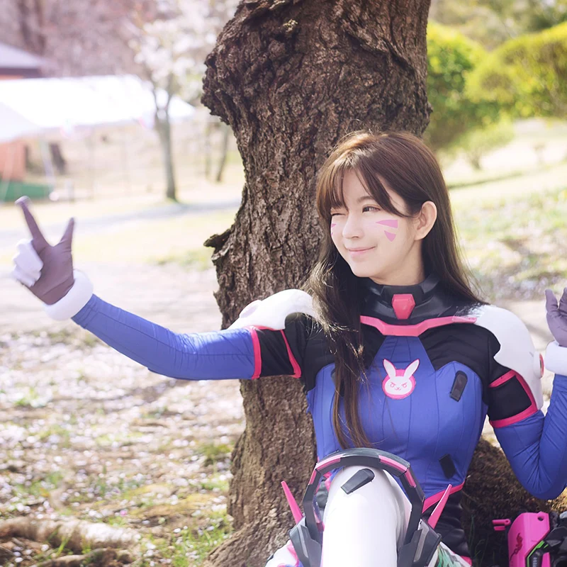 Аниме D. va Косплей Костюм Overwatch Косплей d. va парик dva татуировки переводные DVA лицо тату реквизит наклейка игра боди размера плюс