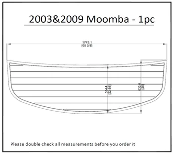 

2003&2009 Moomba - 1pc - 68 5/8 x 25 Swim Platform Pad 6mm Boat EVA Teak Decking 1/4" 6mm