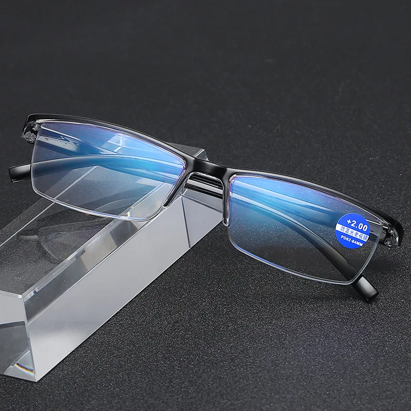 

Higodoy 2019 New Arrival Anti-blue Reading Glasses Fashion Business Middle-aged Eyewear Frame Reading Glasses for Women and Men