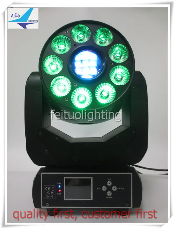 

10pcs/lot free shipping+flycase Spot Led Moving Head Beam 9X12W RGBWA UV 6IN1 moving head lighting 3 Prism Gobo Light Equipment
