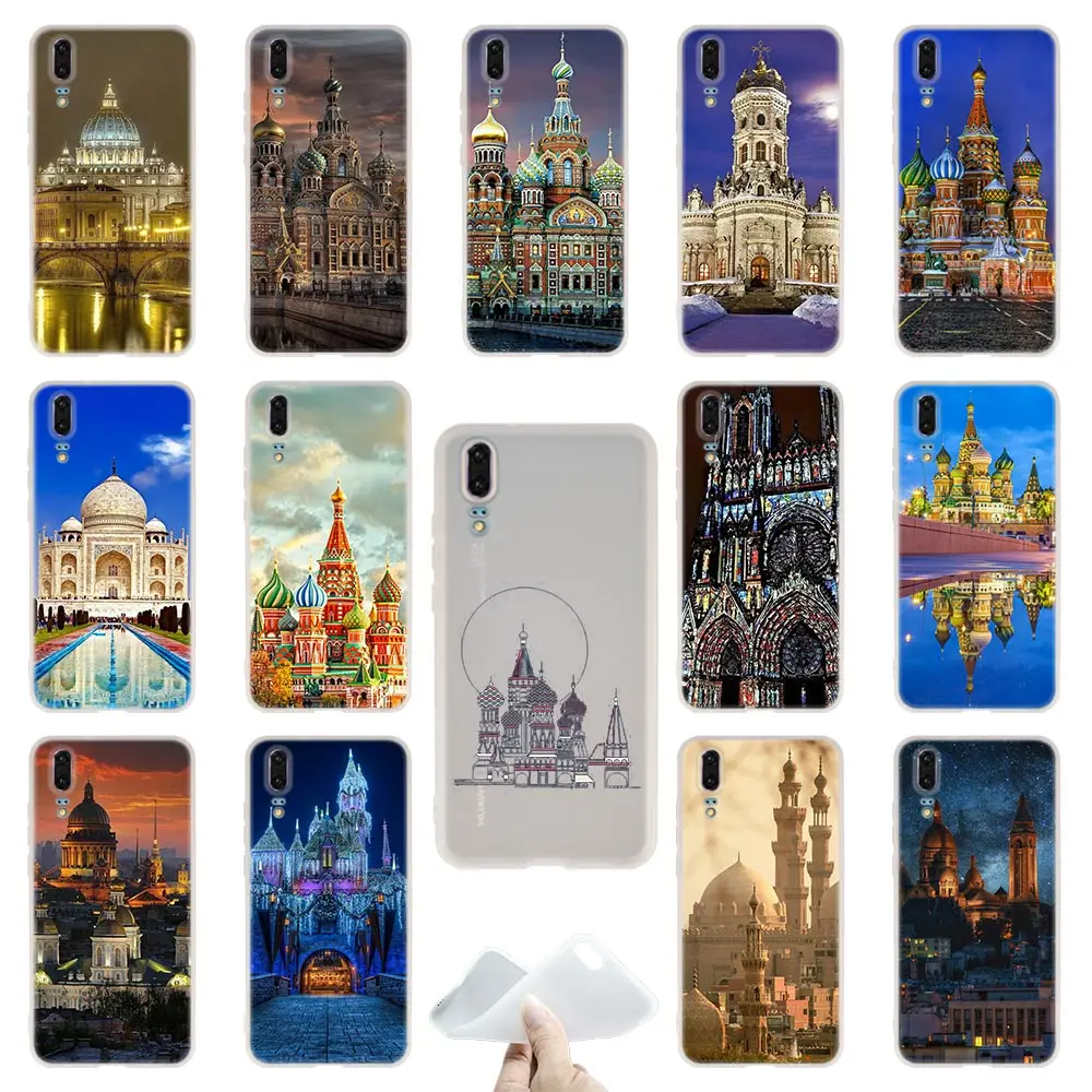 Чехол для телефона из ТПУ с изображением русского замка мягкие чехлы Huawei P40 P30 P20 Pro