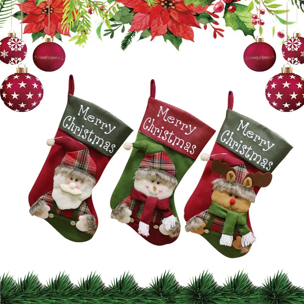 High Quality Christmas Sock Gift Bag For New Year Candy Bags High Quality Christmas Sock Gift Bag For New Year Candy Bags Kids Ornament Tree Pendant In Drop Ornaments