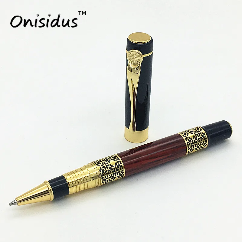

High Quality Luxury wood Ballpoint pen Black ink pen metal ball pen Stationery Office supplies pen for school
