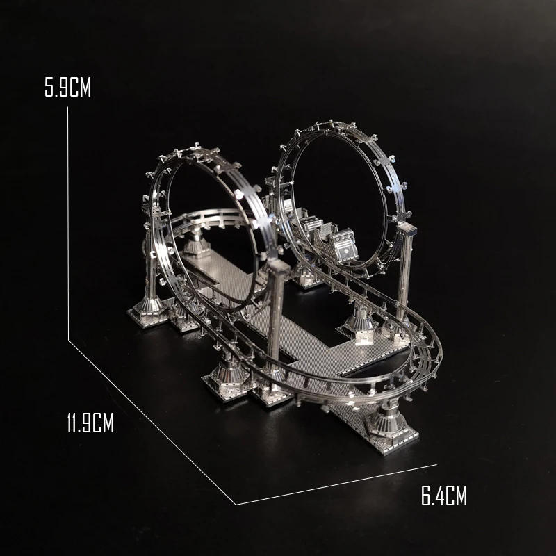 Американские Горки хкнаньюань 3D металлическая Сборная модель аттракционов игрушки головоломка оригинальность коллекция игровая площадка