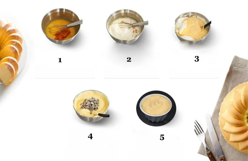 4inch(Dia 11cm) Aluminum Alloy Mini Savarin Cake Pan Removable Bottom Pudding Mold BundtPan DIY Baking Kitchen Tools10